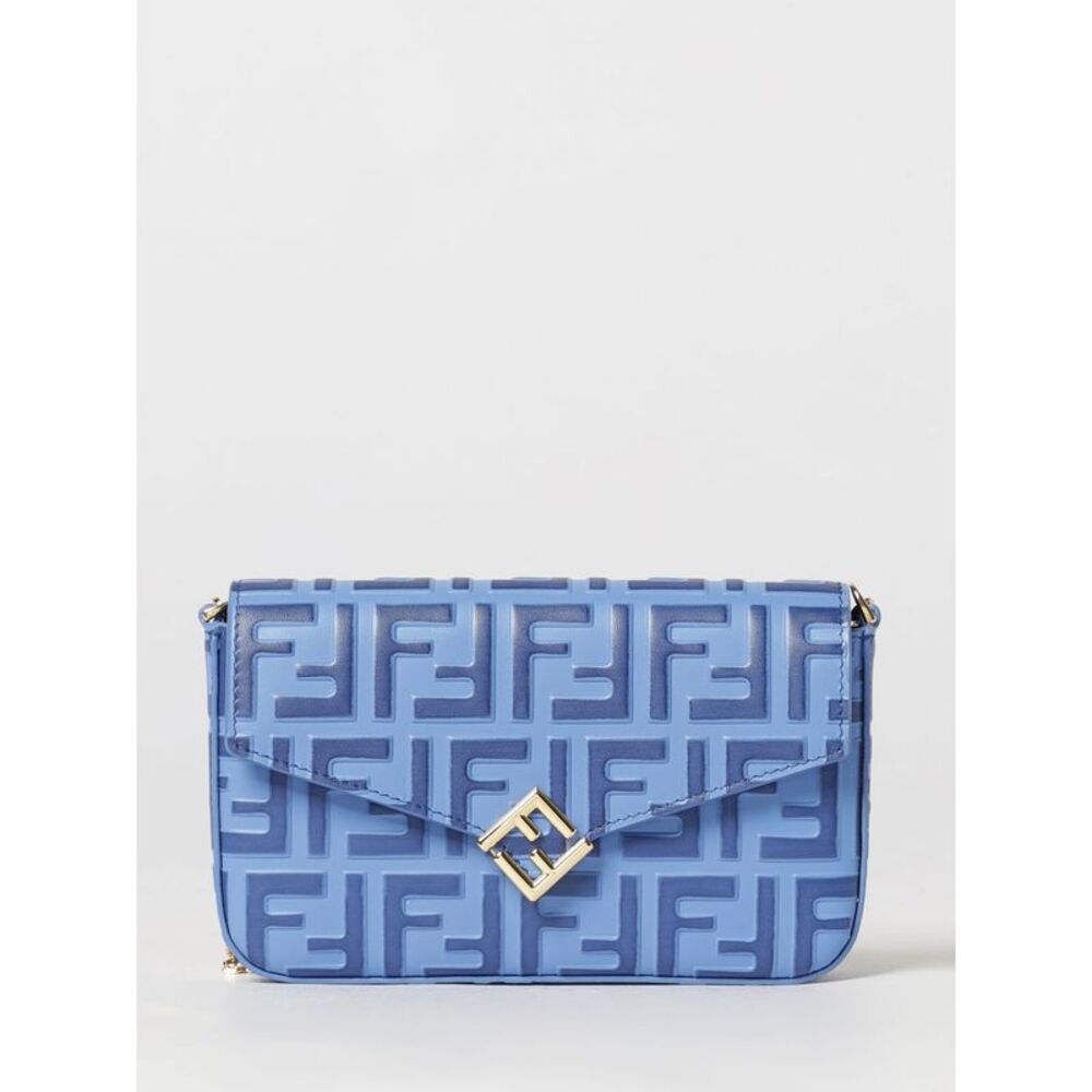 Fendi Women Fendi Ff Diamonds Leather Crossbody Bag With Monogram